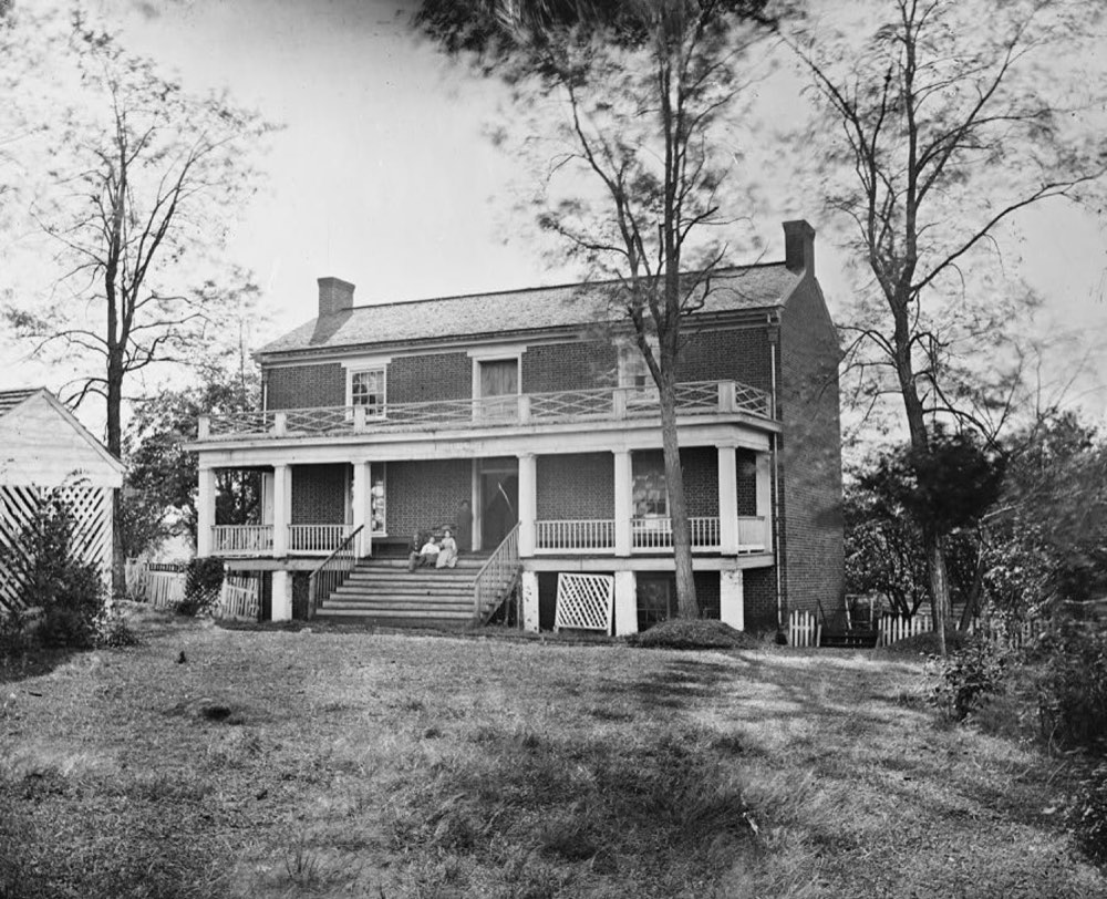 The McLean House at Appomattox Court House, photographed in April 1865